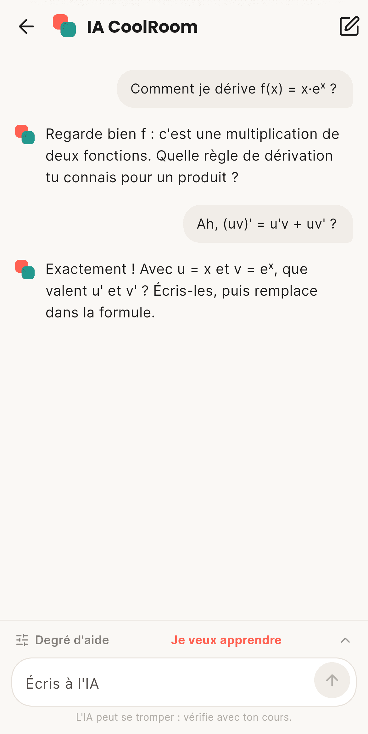 Écran de CoolRoom : IA